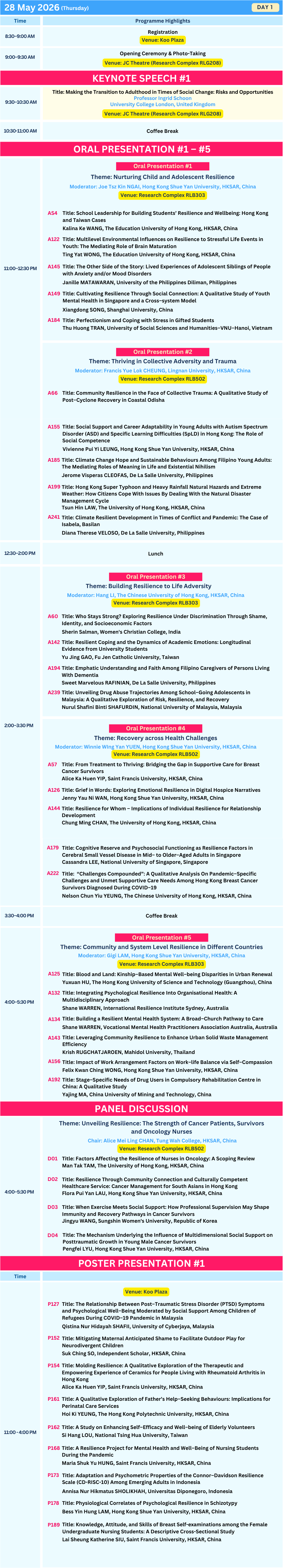 Programme Day 1