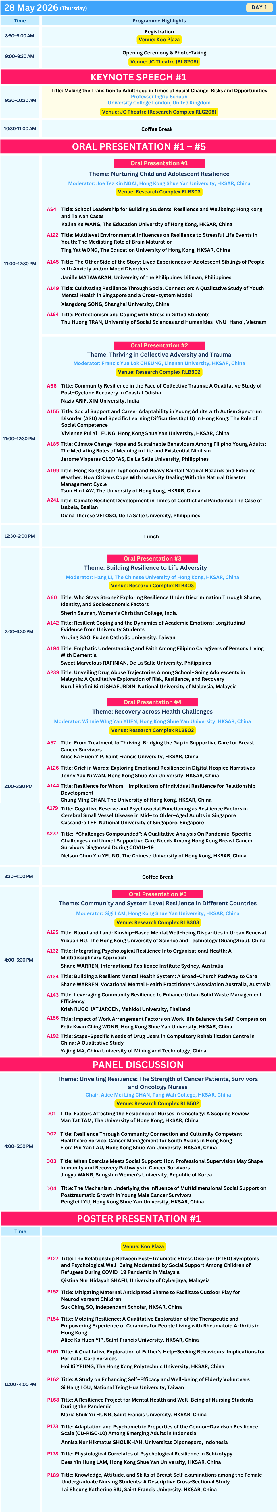 Programme Day 1